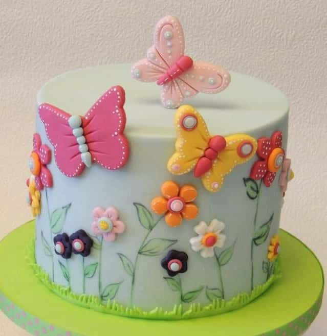 Butterfly theme cake